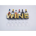 Wine Glasses Holder Storage Wall Mount Metal Wine Rack wall mounted shelf